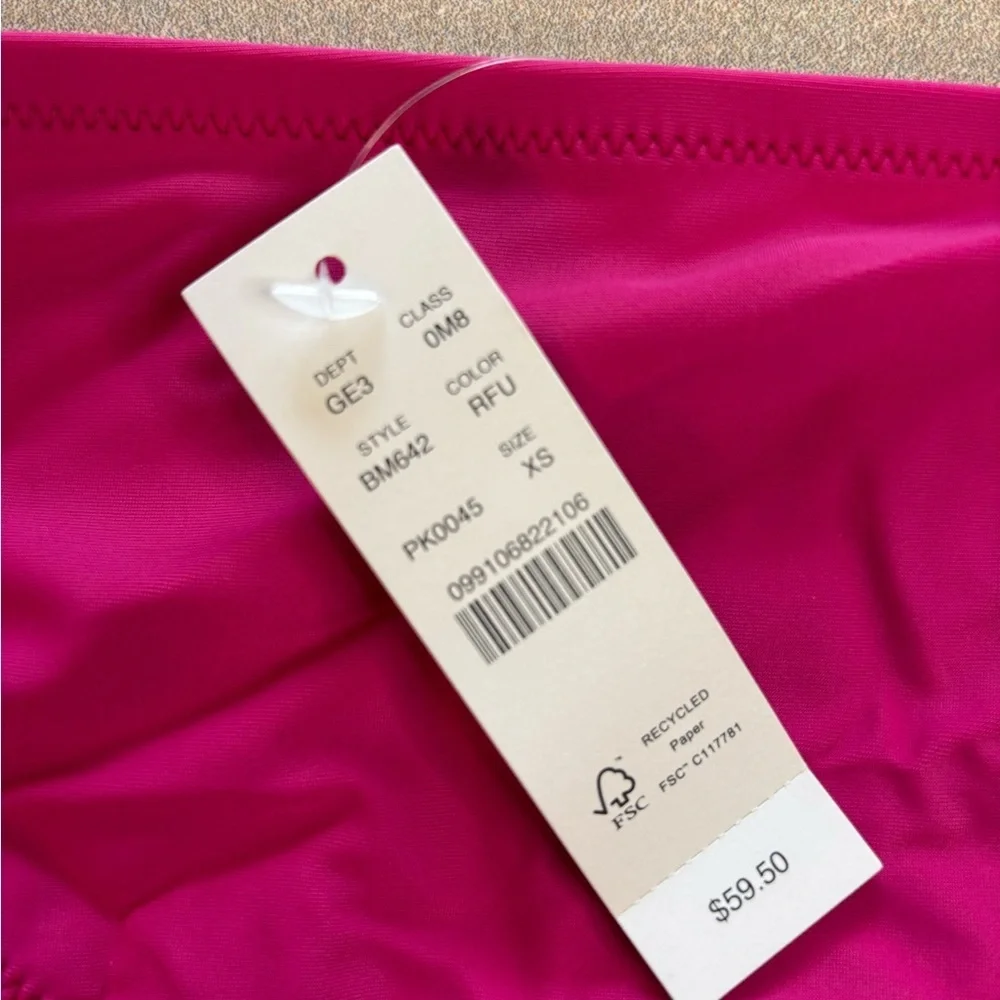 J. Crew Magenta High Waist High Leg Bikini Bottom NWT